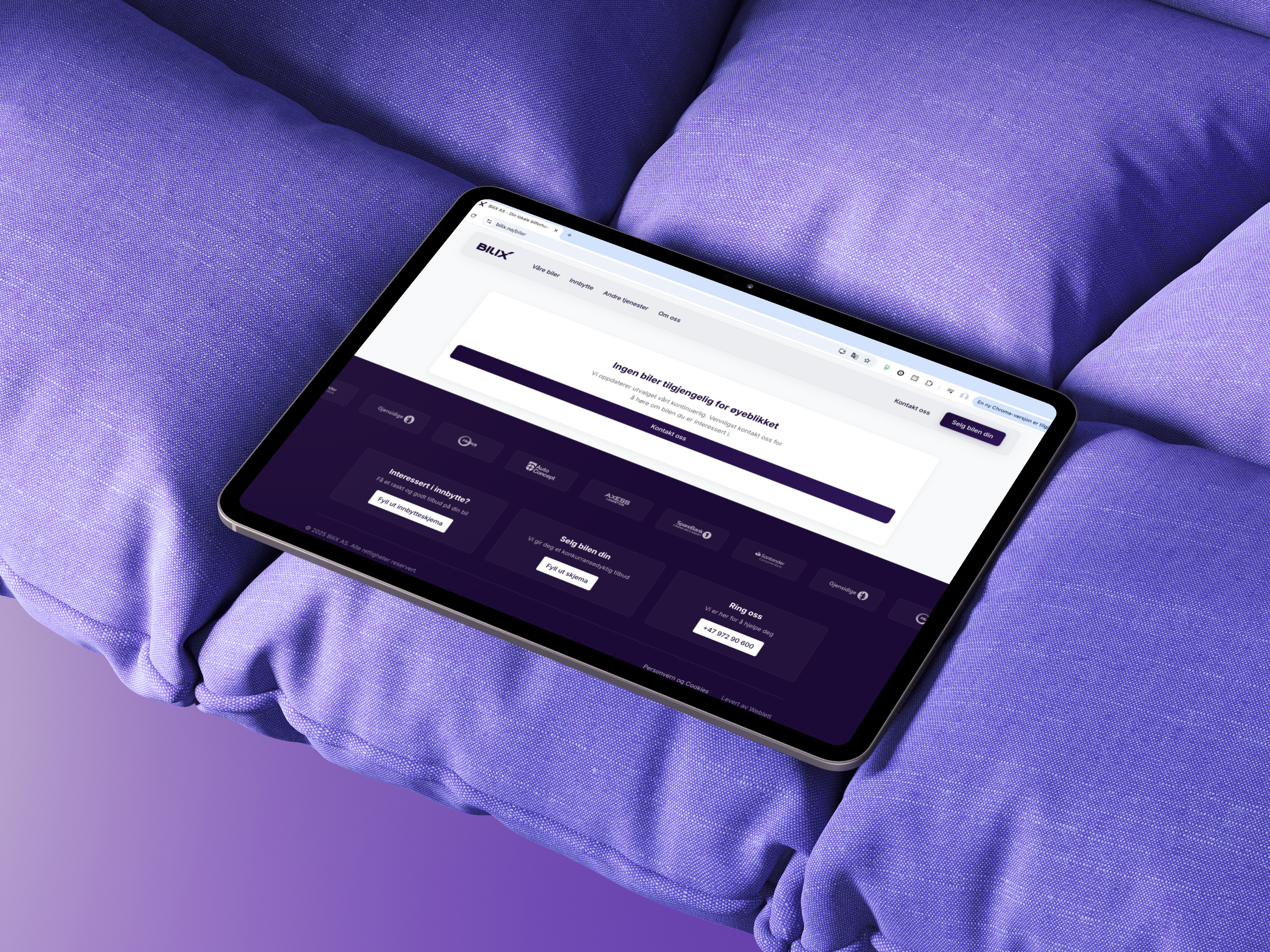 BiliX Interface - Dashboard showing car dealer management system